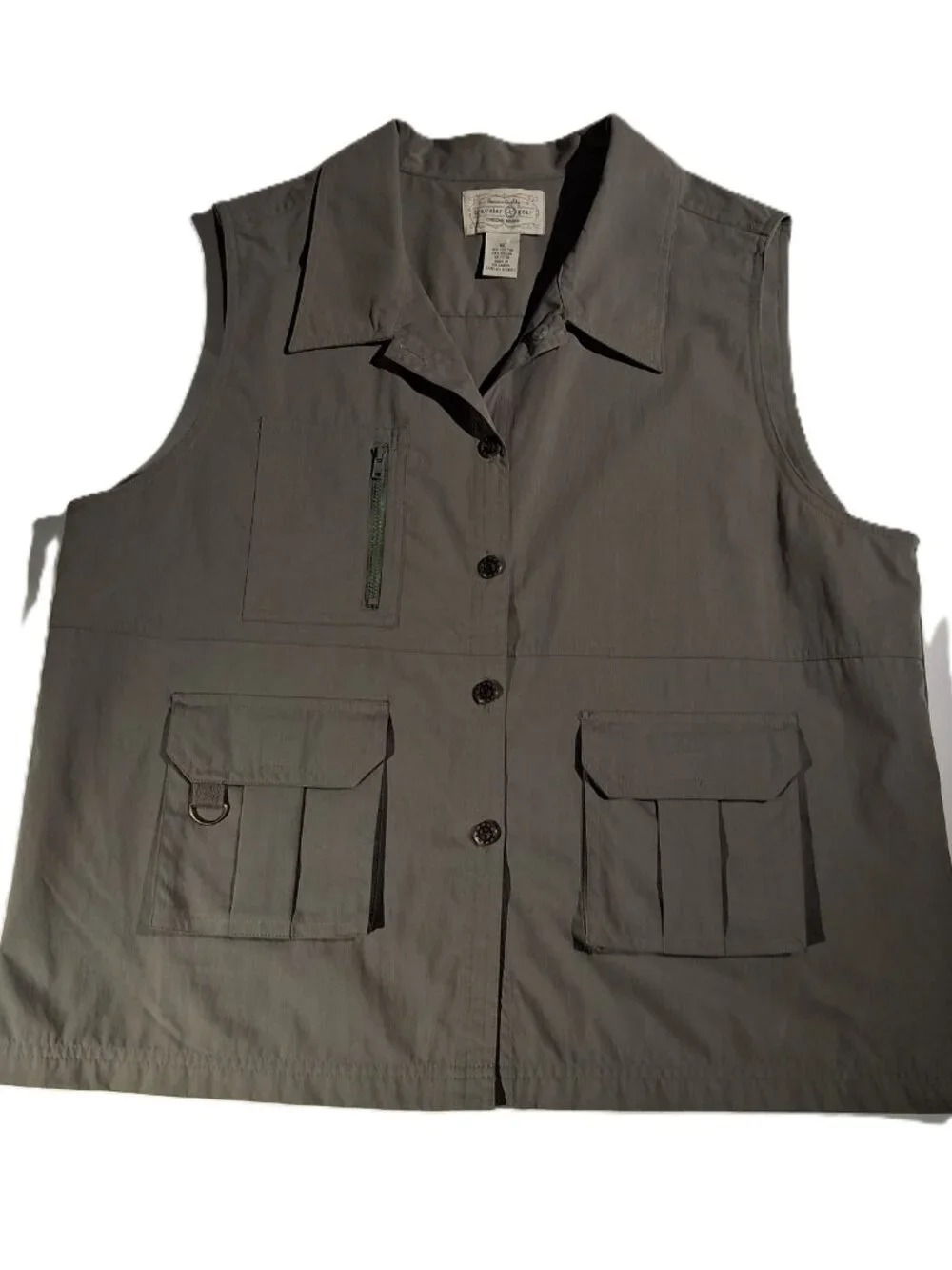 CHEROKEE Traveler Gear Safari Vest & Pants Set  2pc  sz XL 14  Olive Green  VGC